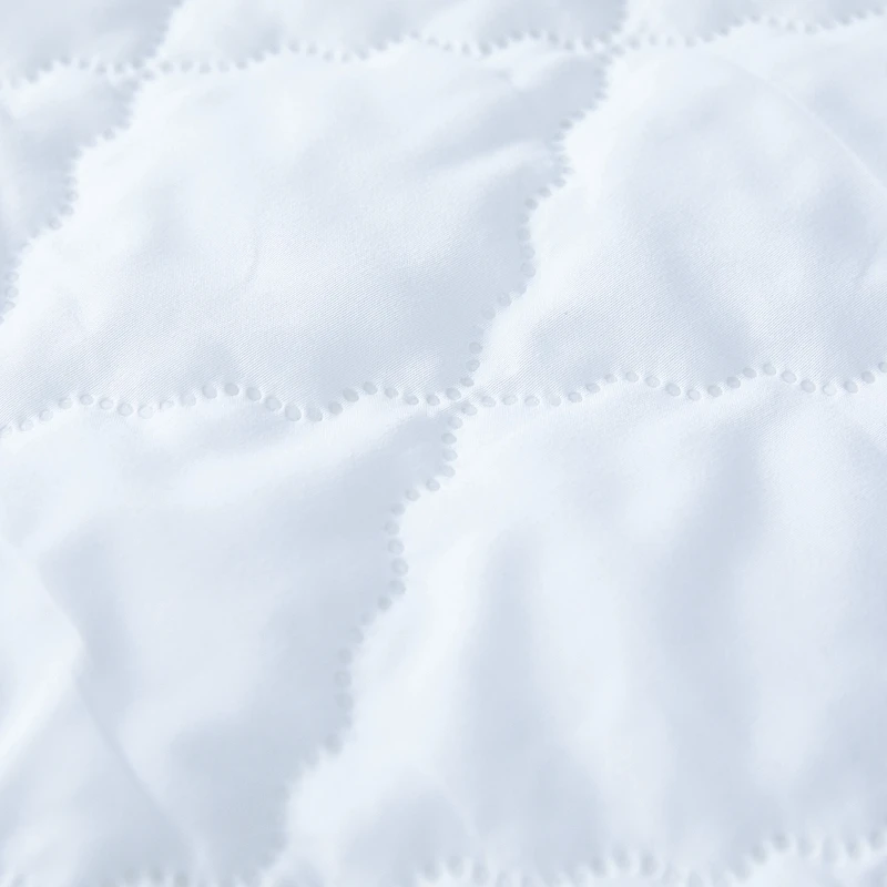 White Quilted Cotton Waterproof Bed Protector Pad Solid Air-Permeable Mattress Cover For Bedroom Fitted Sheet Bed Linens