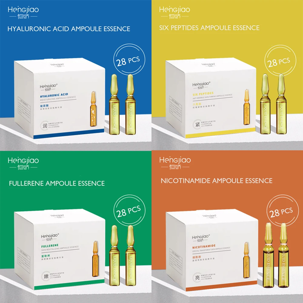 28 Days Skin Care Ampoules Intensive Care Hyaluronic Acid Concentrate Essence Liquid Petidide Face Needle Anti Aging Hydrating