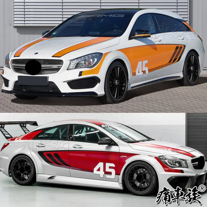 

Car stickers Car stickers For Mercedes CLA45 body modification stickers CLA racing decorative stickers body painting stickers