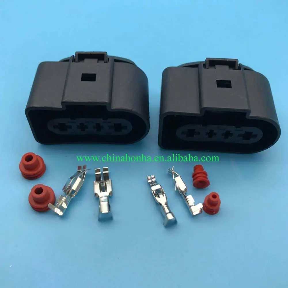 Free shipping DJ7045-3.5/6.3-21 Plastic Connector /Waterproof 4 Ways Terminal Connectors New 1J0919231 with wire or without wire