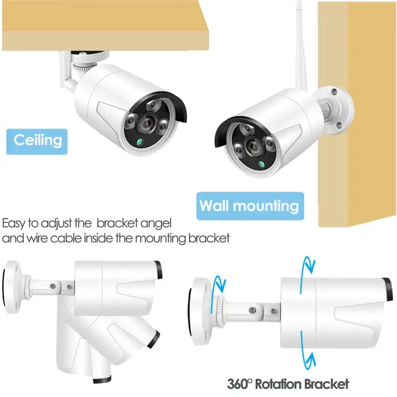 5MP 3MP Wireless IP Waterproof Security 1080P WiFi Audio Camera for Eseecloud IPPRO NVR Recorder CCTV System Kits - Image 4