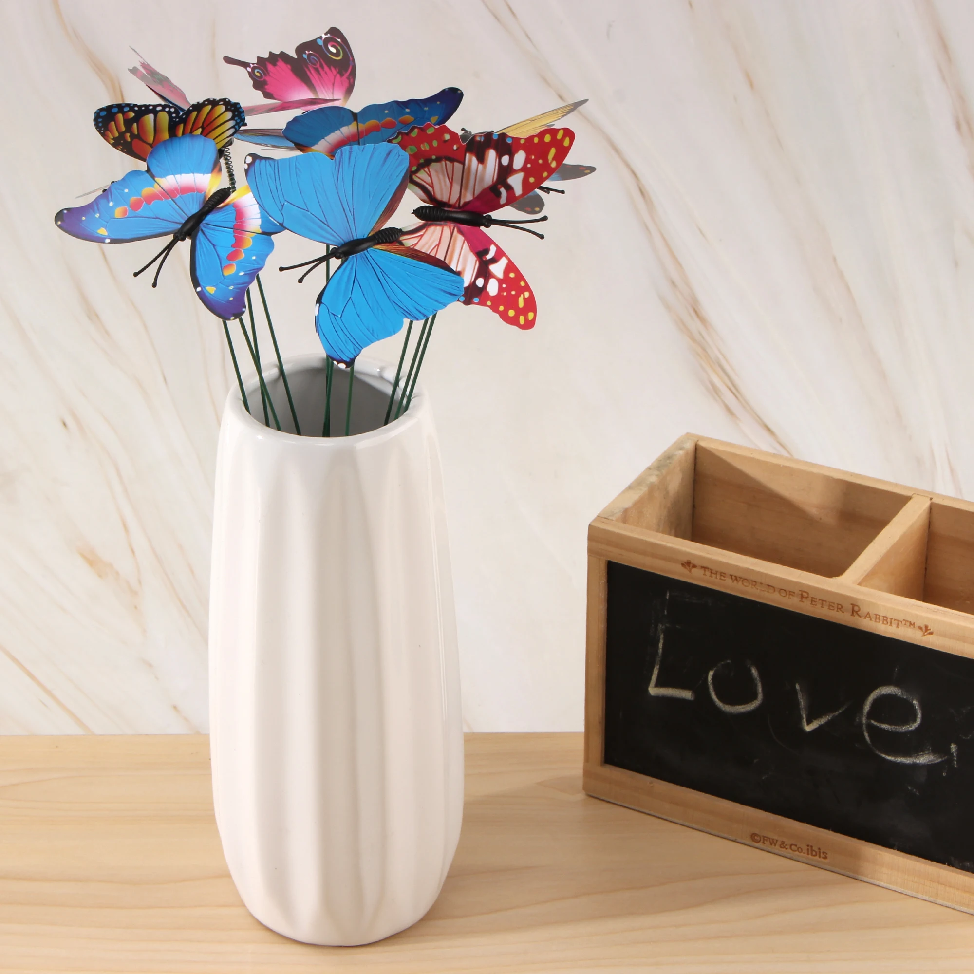 10/30pcs farfalla Bouquet Yard fioriera colorata simulazione tridimensionale farfalla Bouquet Party Garden decorazione esterna