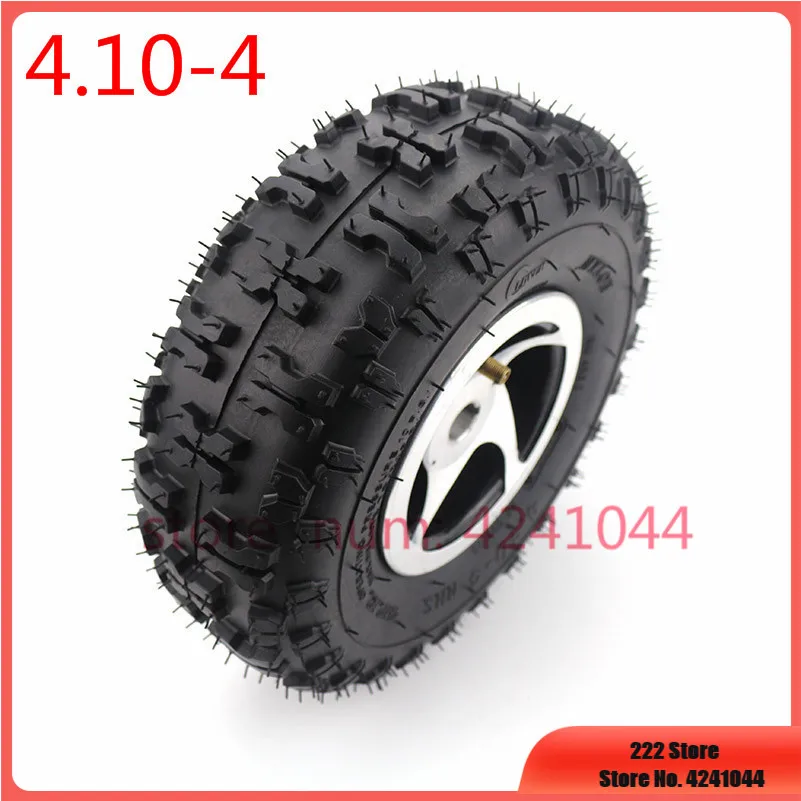 4.10-4 tyre tire and inner tube use 4 inch alloy wheel rim Keyway hub for Gas scooter bike motorcycle Off Road Go Kart