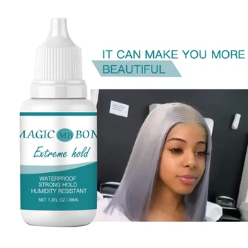 Colle de liaison magique pour perruque en dentelle, colle liquide pour système de dentelle et extension de cheveux toupet