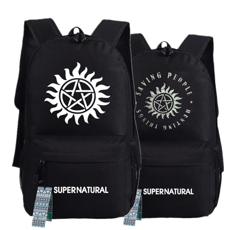 

Сверхнатуральный злый рюкзак SPN, рюкзак, сумка для мужчин и женщин, унисекс, школьная сумка через плечо для путешествий, сумка для книг, подарок