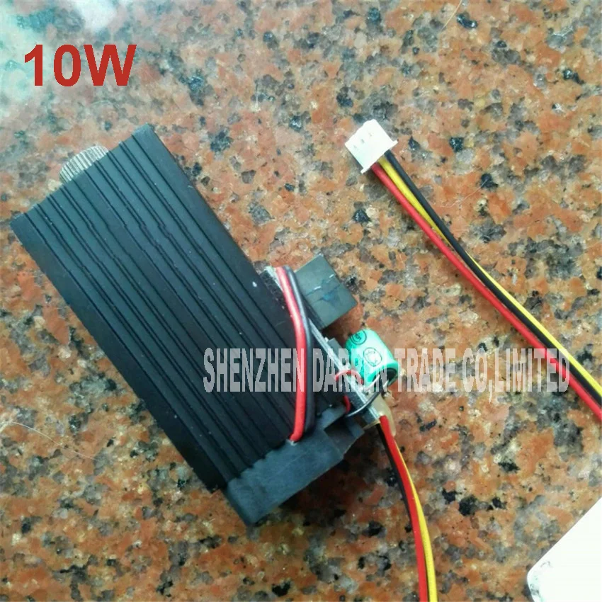 

New Hot Laser DIY Laser Carving 10000mw High Power Laser Module Blu ray 450nm pulse Xh2.54 3p interface, DC=12V,I<3A,10w laser