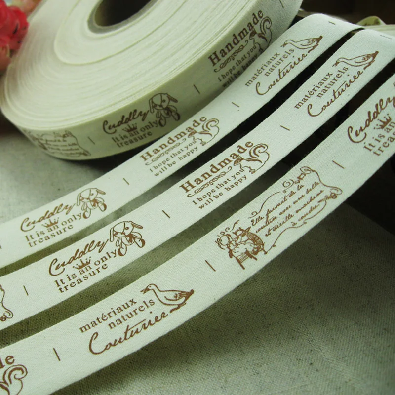 2CM Width, Cotton Labels for Clothing Personalized with Logo, Handmade Dress Customize Labels for Sewing Accessories, Cloth Tags