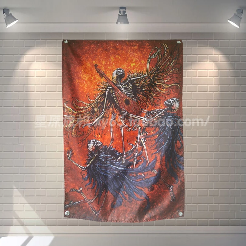 

Retro Rock and Roll Pop Band Team Logo Concert Posters Flag & Banner Popular Music Theme Painting Bar Cafe Home Wall Decor D4