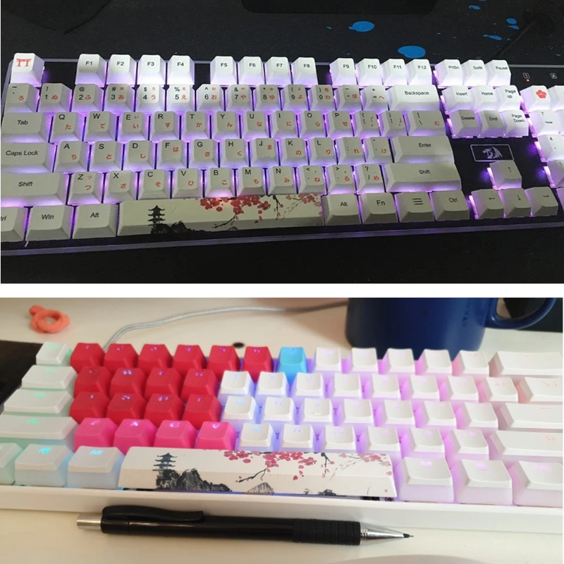 PBT Five Sides Dye-Subbed Spacebar 6.25U Cherry Profile Space Bar Keycap for DIY Mechanical Keyboard gk64 gk61 Keycaps