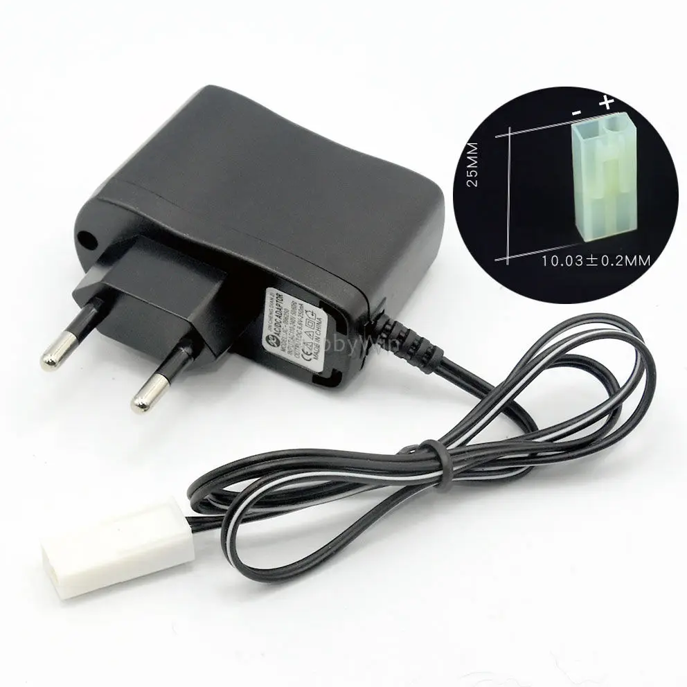 

3.6V 250mA EU Charger EL-2P Female plug Positive to Round for NiMH NiCD RC Model Vehicle Battery