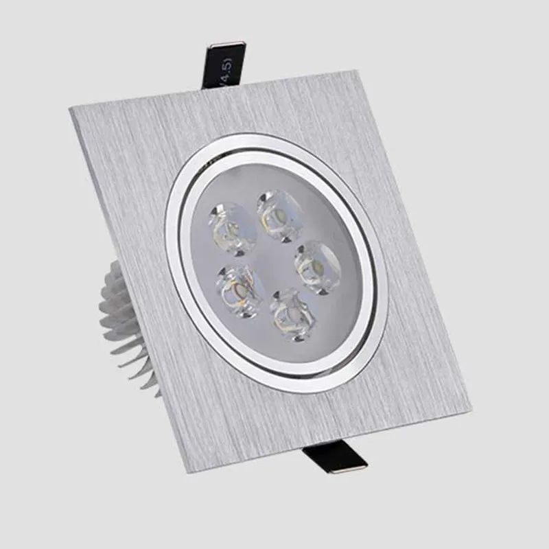 1 adet LED aşağı ışık kare 3W 5W 7W 9W 12W Led kısılabilir Downlight gömme led tavan ışığı lamba kapalı AC85-265V sürücü