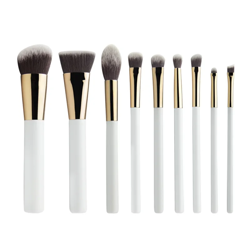 9pcs/set Soft hair Professional Face Powder Makeup brushes detail make up brushes Blusher Foundationcrease Eyeshadow Nose shadow