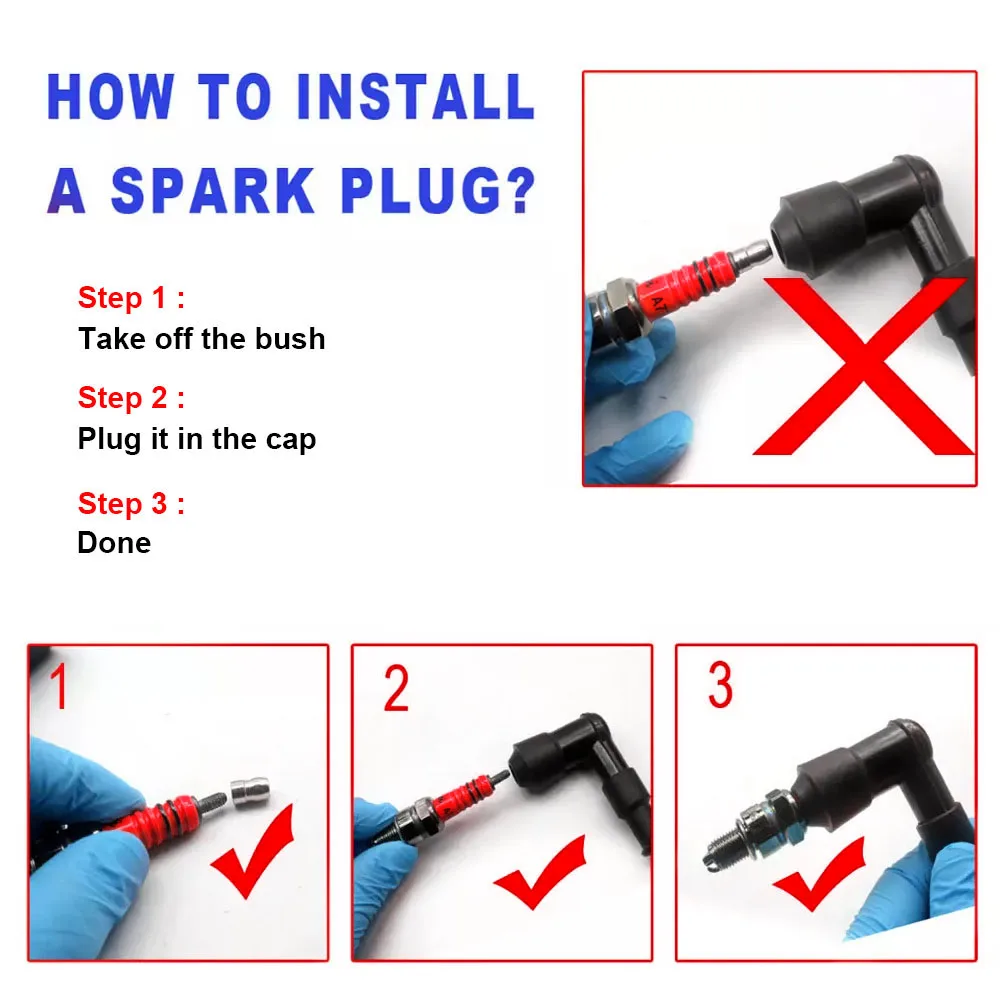 1PCS Racing Spark Plug A7TC For GY6 50cc 70cc 150cc Moped ATV Scooter Dirt Bike Go Kart
