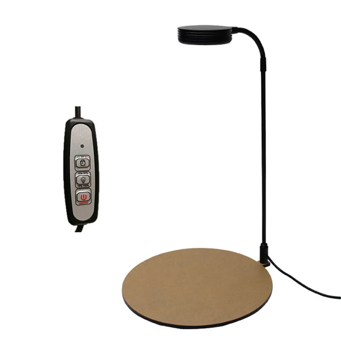 Luz LED regulable para acuario, lámpara de crecimiento de plantas Con base, color negro, 5W, temporizador y enchufe USB, 3000K, blanco cálido, 6000K