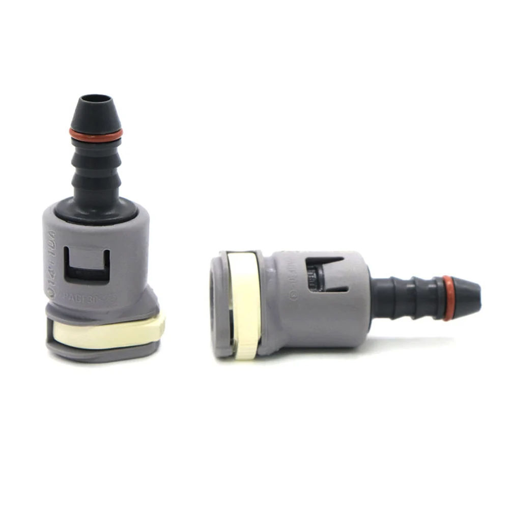 2PCS/lot 7.89mm ID6 8x6 180 degree SAE 5/16 Fuel pipe joint Fuel line quick connector plastic fittings female connector