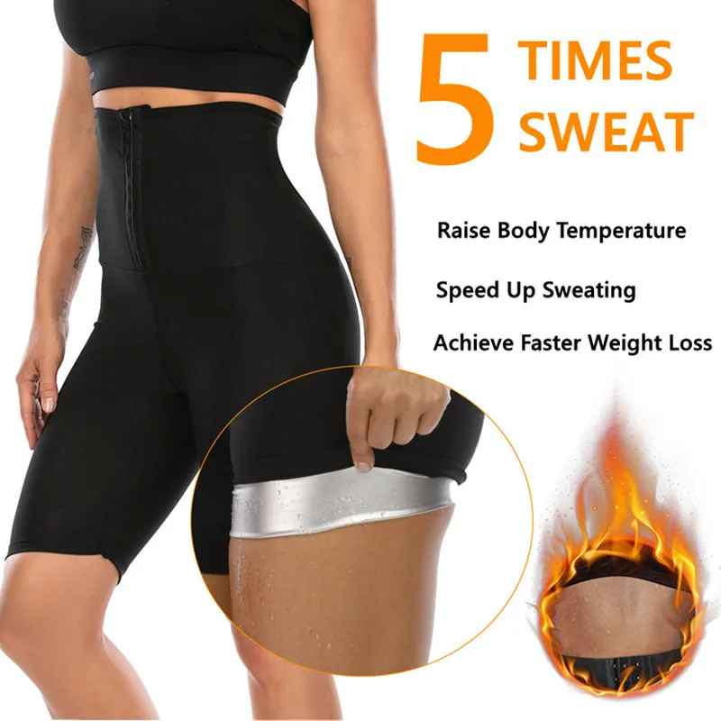 New Sweat Sauna Pants Body Shaper Weight Loss Slimming Pants Women Waist Trainer Tummy Hot Thermo Sweat Leggings Fitness Workout