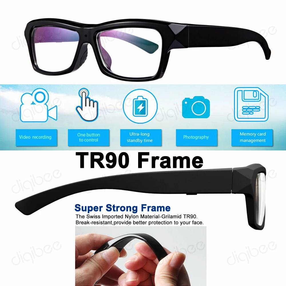 TR90 оправа для умных очков, умные очки, Spion Kamera Brille HD1080P, фото-и видеосъемка, espia camara gafas USB OTG F Android
