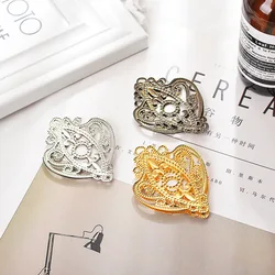10Pcs 66*52mm Crown Hollowing Filigree Wraps Connectors Metal Hair Jewelry Accessories Ancient Decorative Findings