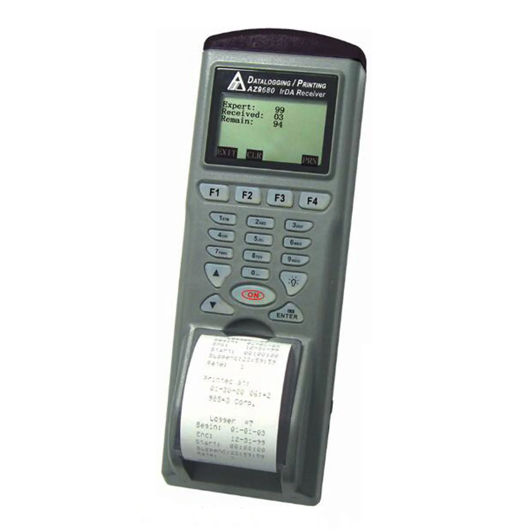 AZ9680 IrDA เกียร์รับเครื่องบันทึกข้อมูลอุณหภูมิและความชื้นเครื่องบันทึกเครื่องพิมพ์รับ/บันทึก/พิมพ์