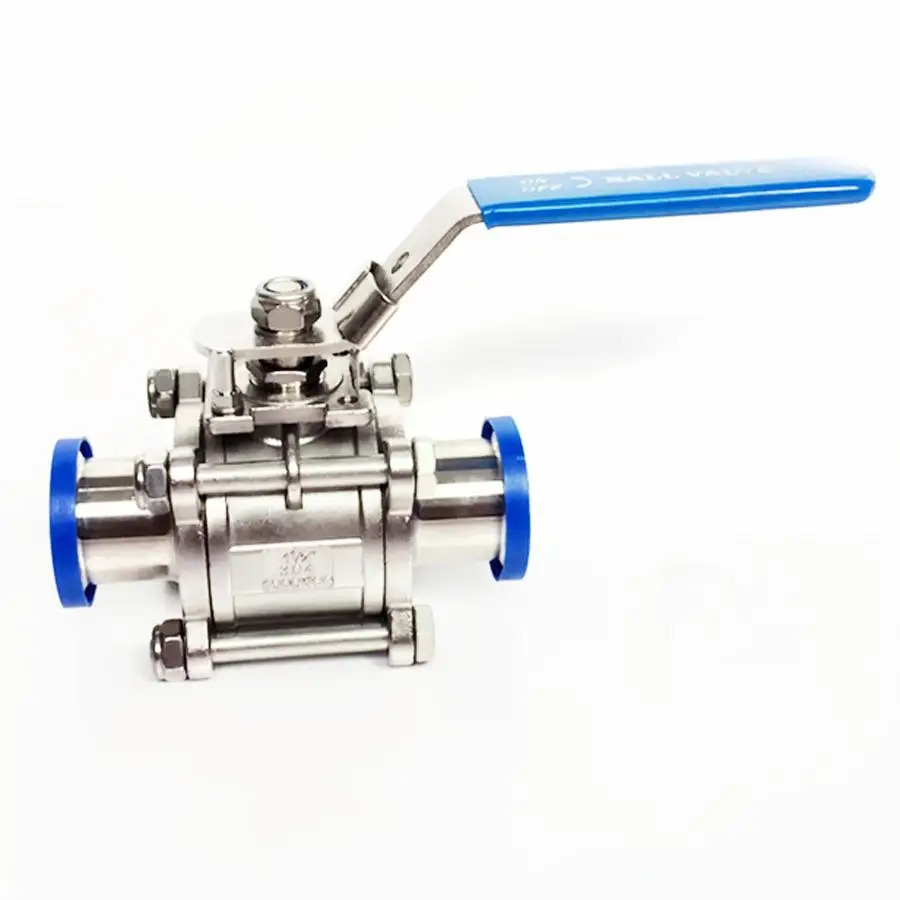 

Fit 25mm 1" Pipe OD x 1.5" Tri Clamp Sanitary 3-Piece Ball Shut Off Valve SUS 304 Stainless Beer Brewing Home Factory