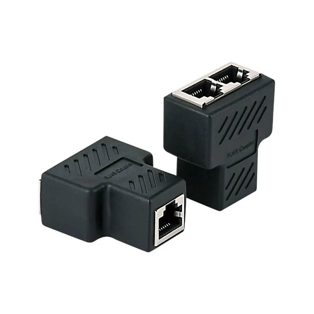 Złącze RJ45 Splitter złącze Inline 1 do 2 Splitter Cat7 Cat6 Cat5e kabel Ethernet Adapter Extender