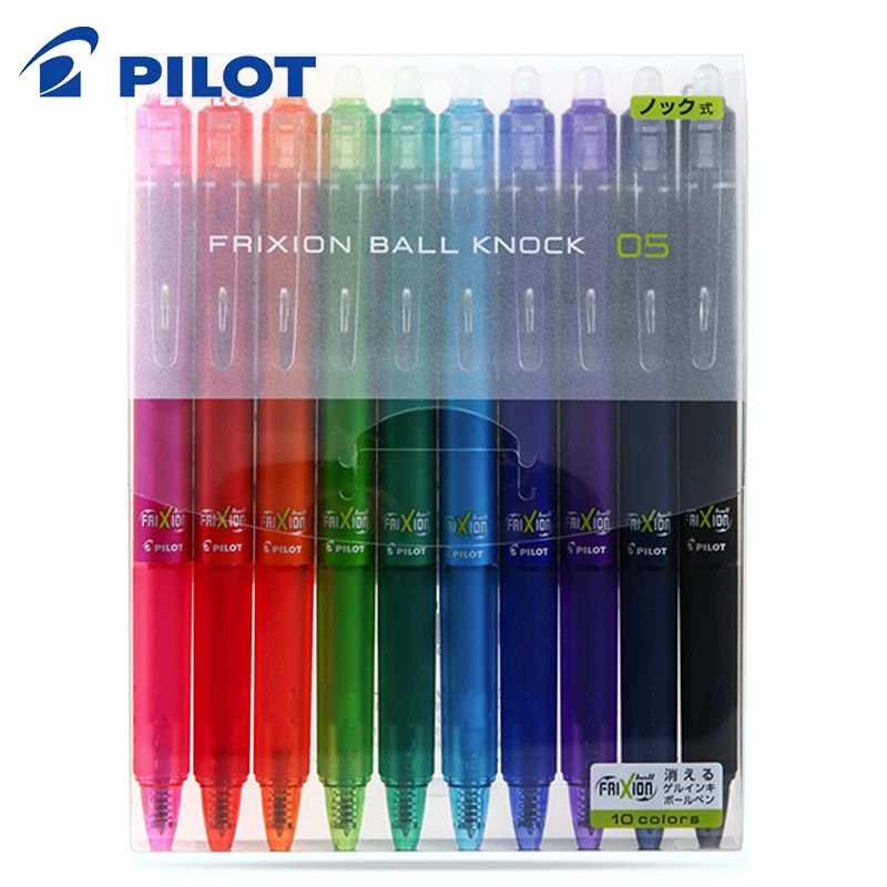 

10-color Set PILOT Frixion Series LFBK-23EF Hot Erasable Pen Color Press Gel Pen Temperature Control Ink Student Stationery