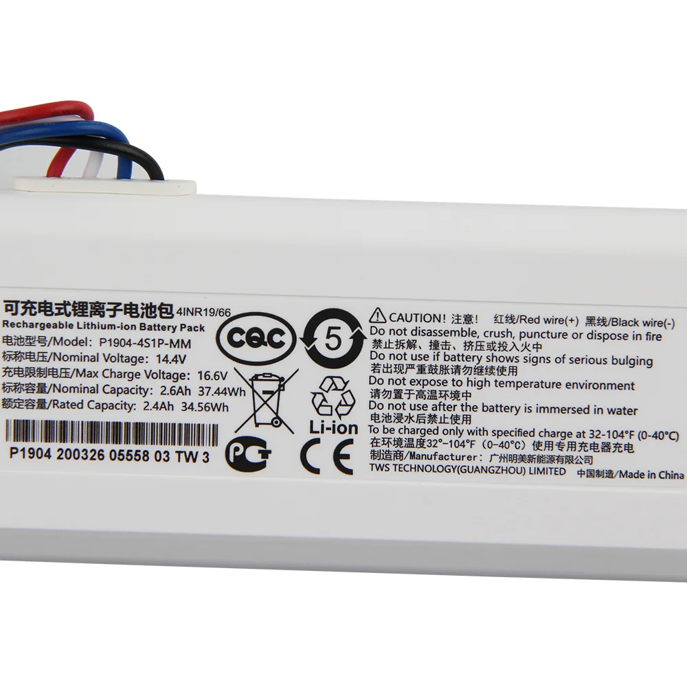 Original Replacement Battery For Xiaomi Mijia Mi Sweeping Mopping Robot Vacuum Cleaner 1C 37.44Wh