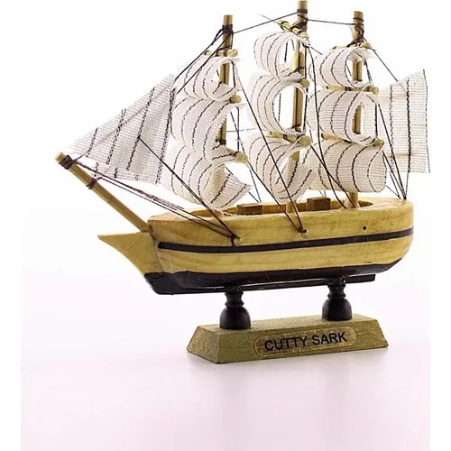 Deco Elite Wood Handmade Sailing Ship Scale Model Decorative Hobby 12 cm- B