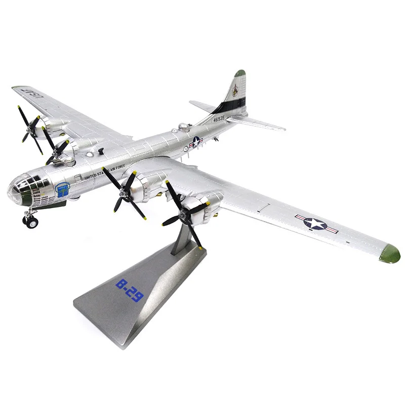 1/144 skala Alloy Bomber siły powietrzne usa B-29 Superfortress Model samolotu zabawki dla dzieci dzieci prezent dla kolekcji dekoracji