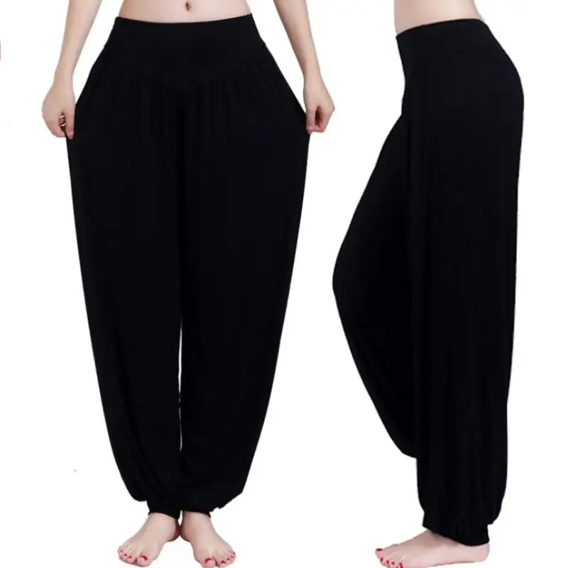 New Women's Loose Casual Modal Harem Pants Autumn Lady Dance Practice Pants Yoga Suit Plus Size Long Trousers Bloomers Dancewear