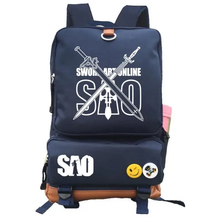 

anime Sword Art Online SAO Luminous Backpack Cartoon Noctilucent School Travel Bag for Teenagers canvas Mochila Escolar Rucksack