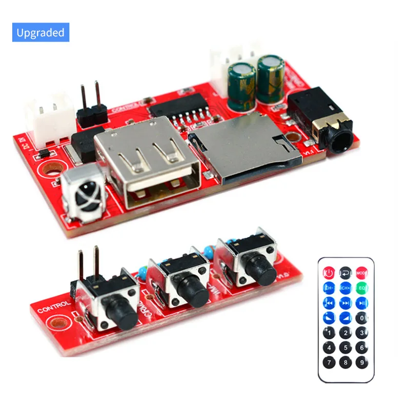 UNISIAN Hifi 오디오 MP3 플레이어, USB U 디스크, T플래시 마이크로 SD 카드 디코더 지원, MP3 WAV 플레이어, 앰프용 원격 제어