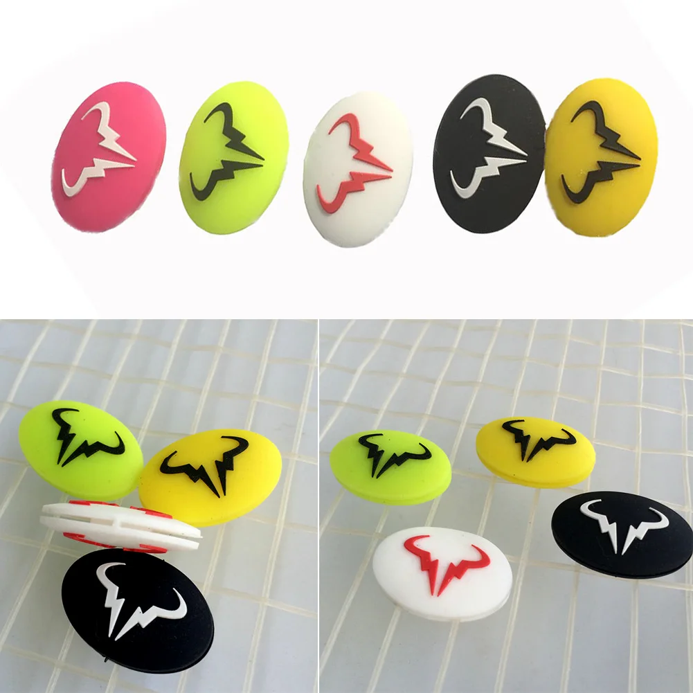 Tennis Racket Shock Absorber Vibration Dampeners Durable Anti-vibration Silicone Cartoon Animal Bull Head Raqueta