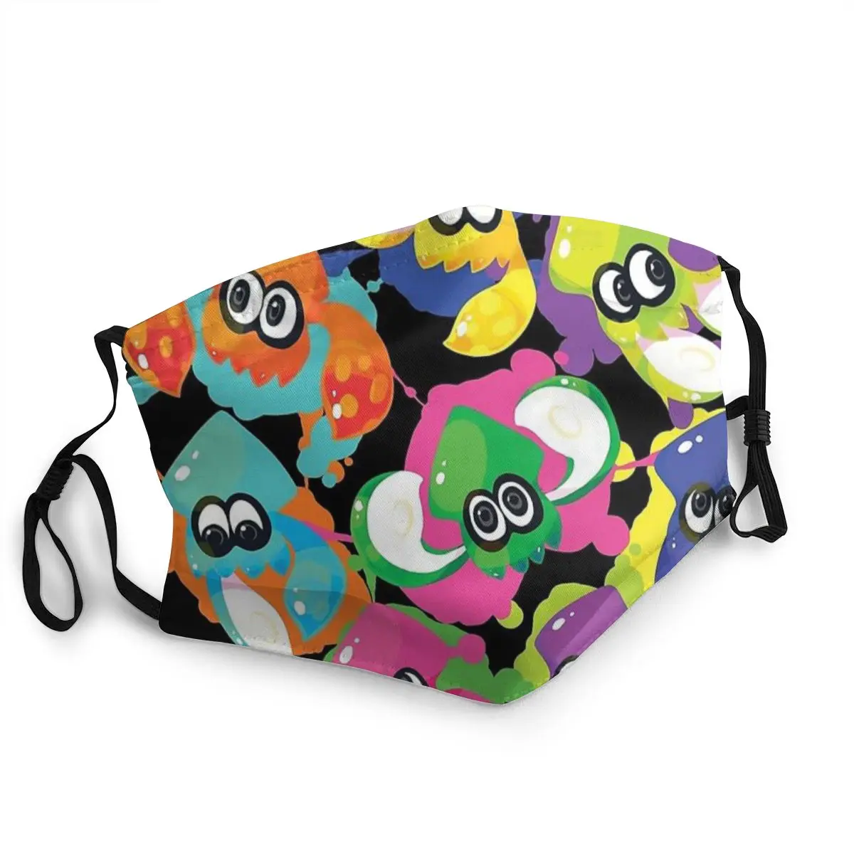 

Cool Mouth Face Mask Splatoon Squid Inklings Shooter Game Protection Reusable Washable Masks Unisex Dust-proof Mouth Cover