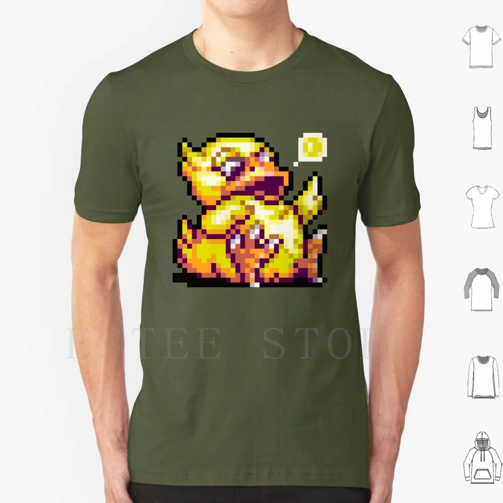 Fat Chocobo T Shirt Men Cotton 6xl Chocobo Chrono Trigger Rpg Jrpg Final Fantasy Squaresoft Pixel Pixel Art Retro Game Gamer