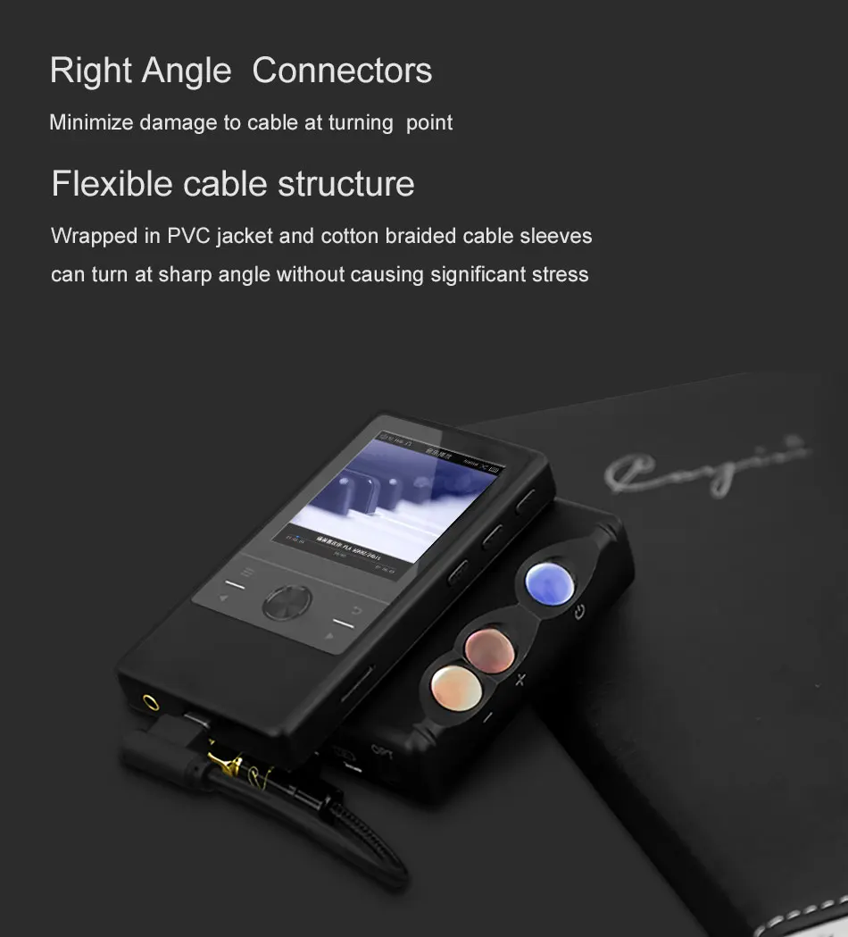 Cayin CS-40TC35 Type-C to 3.5mm Coaxial Cable  for Cayin DAPs,DAC with 3.5mm Coaxial input such as Chord Mojo Hugo2
