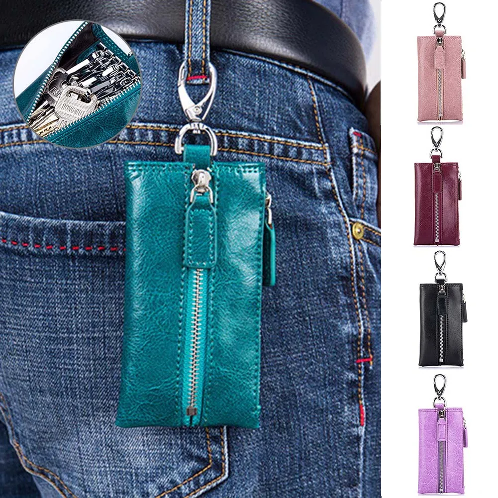 

New Fashion Unisex Vintage Multifunction Key Holder Wallet Men's Key Organizer Leather Coin Holder Purse Porta Chave