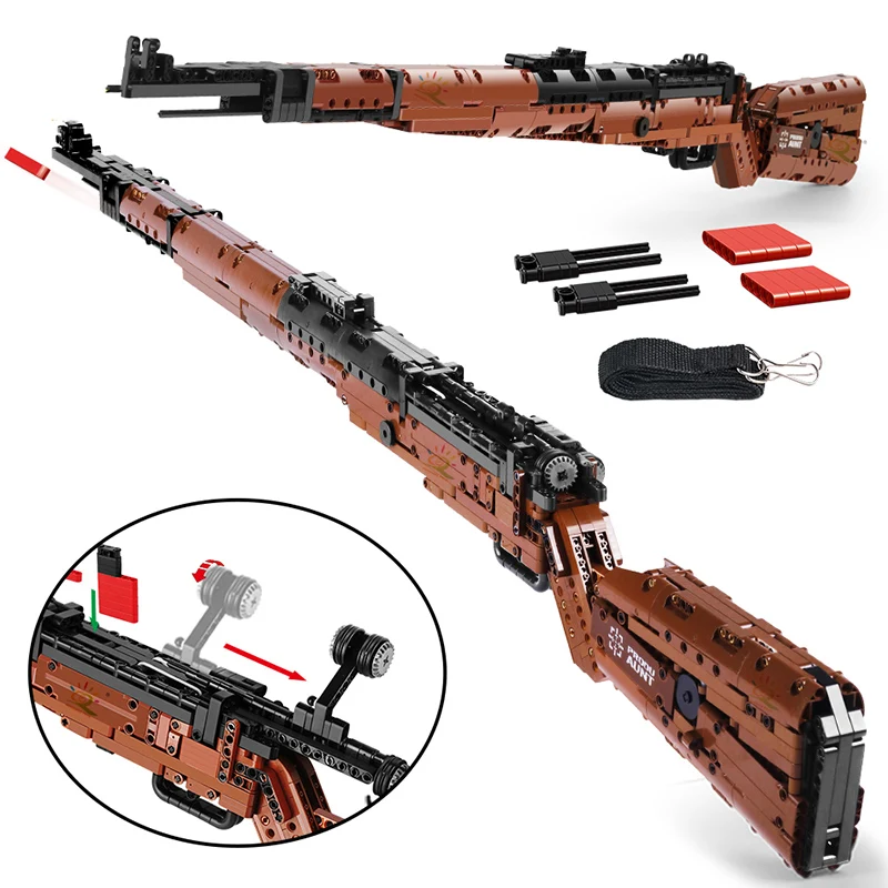 

1025Pcs SWAT Military Gun Series 98K Sniper Rifle Building Blocks PUBG Shooting Toy Gun Model For Children Toy Boy Gift