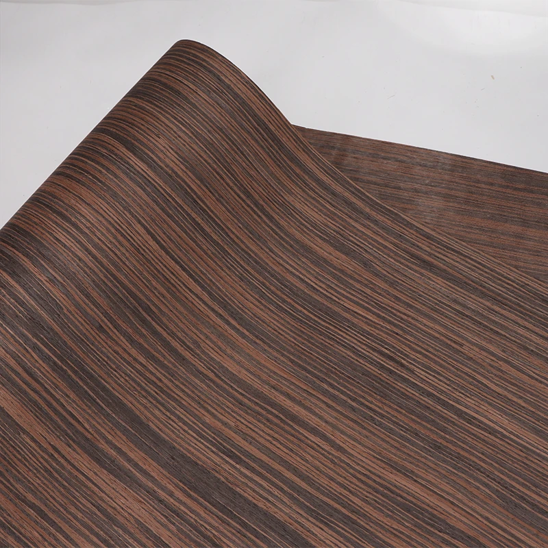 Engineered Wood Veneer Technology Synthetic Reconstituted Artificial Manufactured Wood Veneer Ebony E.V. Straight Grain Q/C