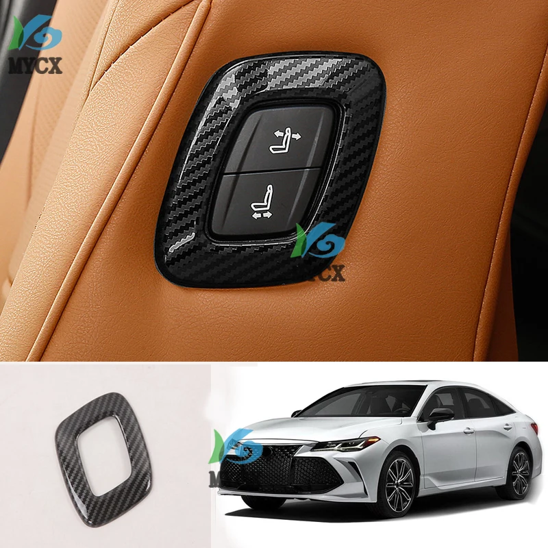 For Toyota avalon 2019 2020 Carbon Fiber Car Styling The Co-pilot Seat Adjustment Button Switch Cover Trim accessories