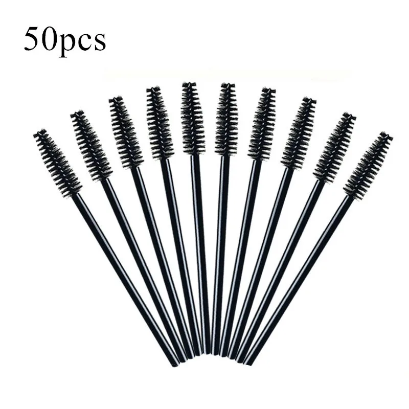 50pcs Disposable Eyelash Brush Mascara Wand Applicator Spoolers Eye Lashes Cosmetic Brushes Set Brow Brush Makeup Lashes Tools