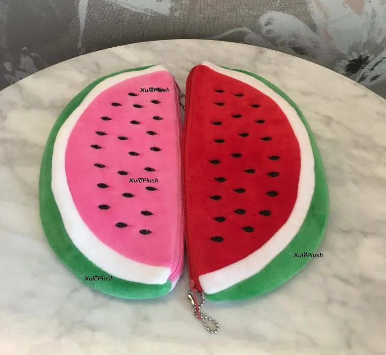 2Colors - Watermelon Plush Toy Toys Bag  , 22CM Approx. Keychain Plush Toy Watermelon Plush Doll