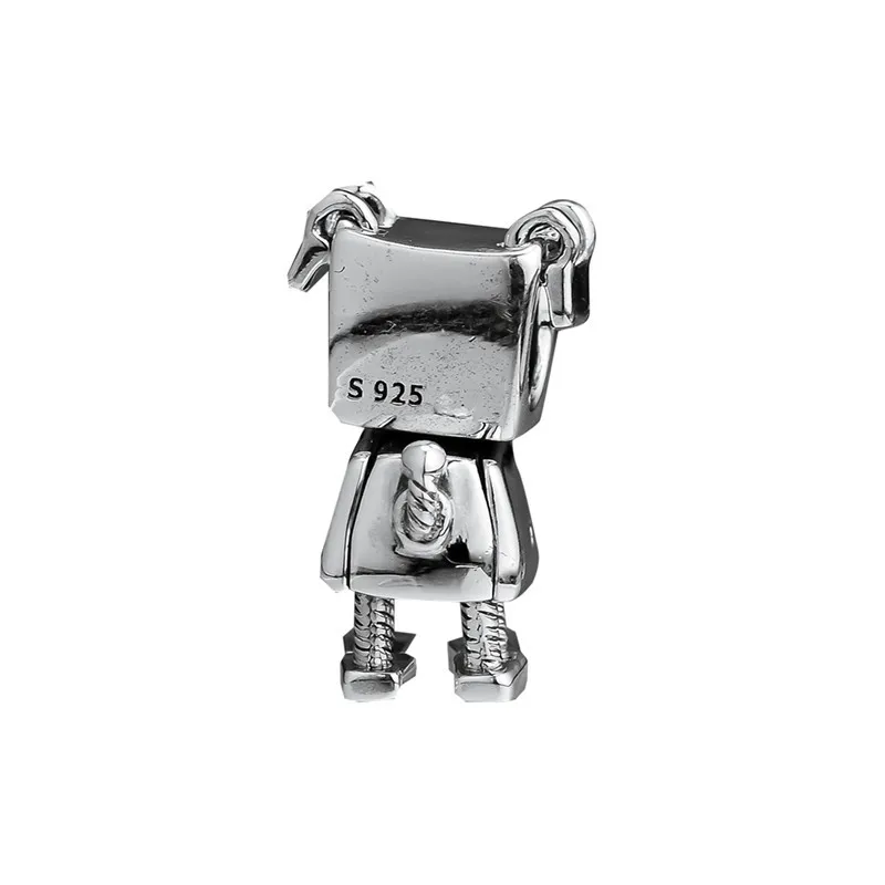 Robot Charm Beads For Jewelry Making Family Puppy Bot Silver Beads for Charms Bracelets Sterling Silver 925 Jewelry DIY