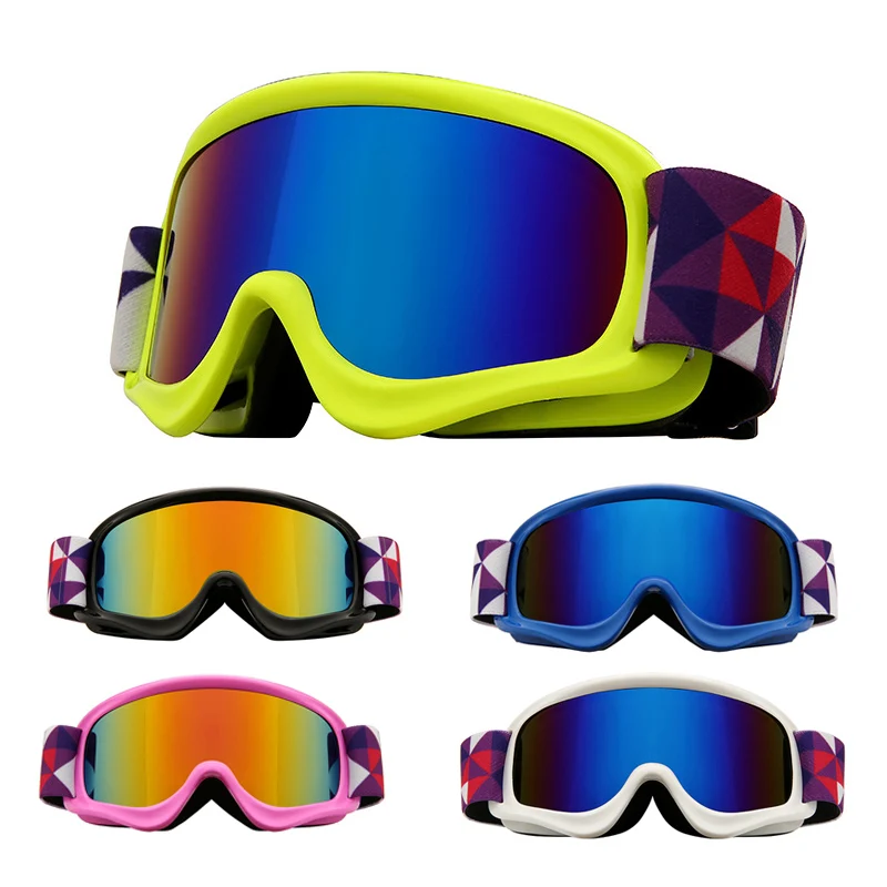 Dziecięce gogle narciarskie podwójne przeciwmgielne UV400 dzieci 3-12 lat okulary okulary śnieżne Outdoor Sports dziewczyny chłopcy snowboard narciarstwo