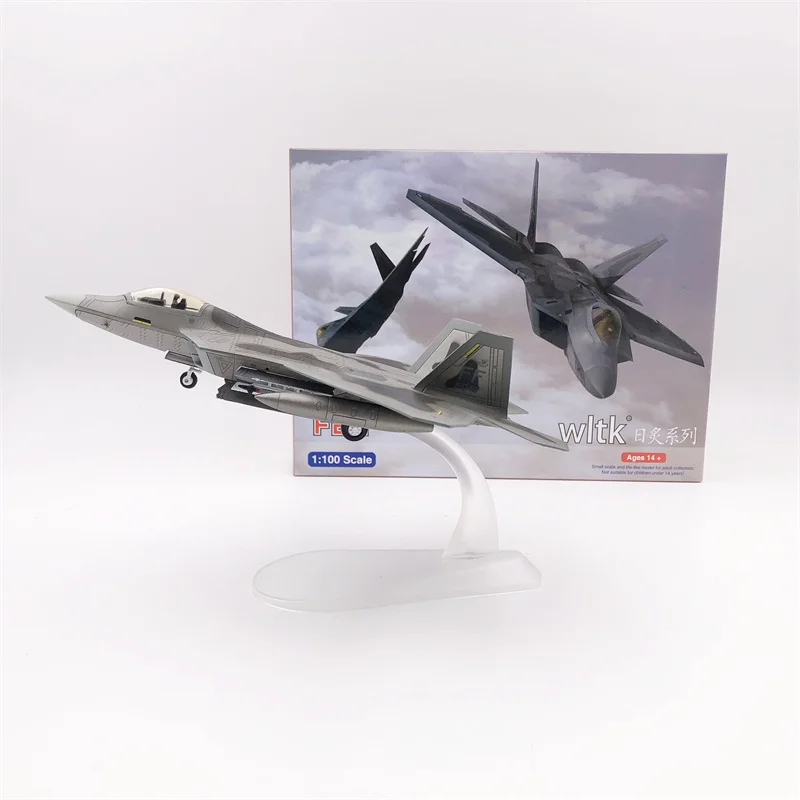 Wltk USAF F-22 Raptor Stealth Fighter Battled Version 1/100 Diecast Model