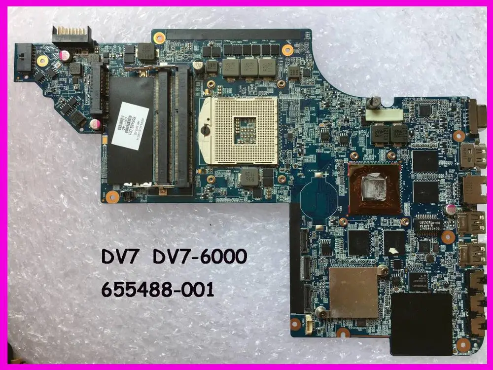 

1GB Laptop motherboard fit for hp DV7-6000 655488-001 Intel Non-Integrated HM65 fully tested 60 days warranty