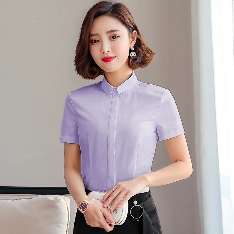 Novelty Burgundy Summer Short Sleeve Blouses Shirts for Women OL Styles Office Work Wear Blouse Female Tops Clothes Plus Size