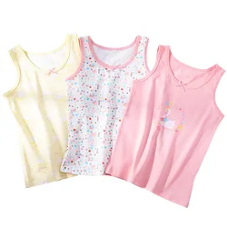 Girl Cute Cartoon Prints Singlet Underwear Tank Princess Undershirts Cotton Tank Tops for Baby Girl Size 3-10T  Summer Homewear