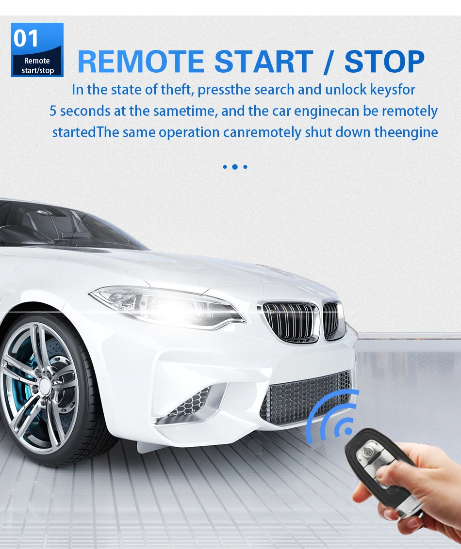 Auto one key start keyless one key start system sistema di accensione del motore 12V accensione automatica