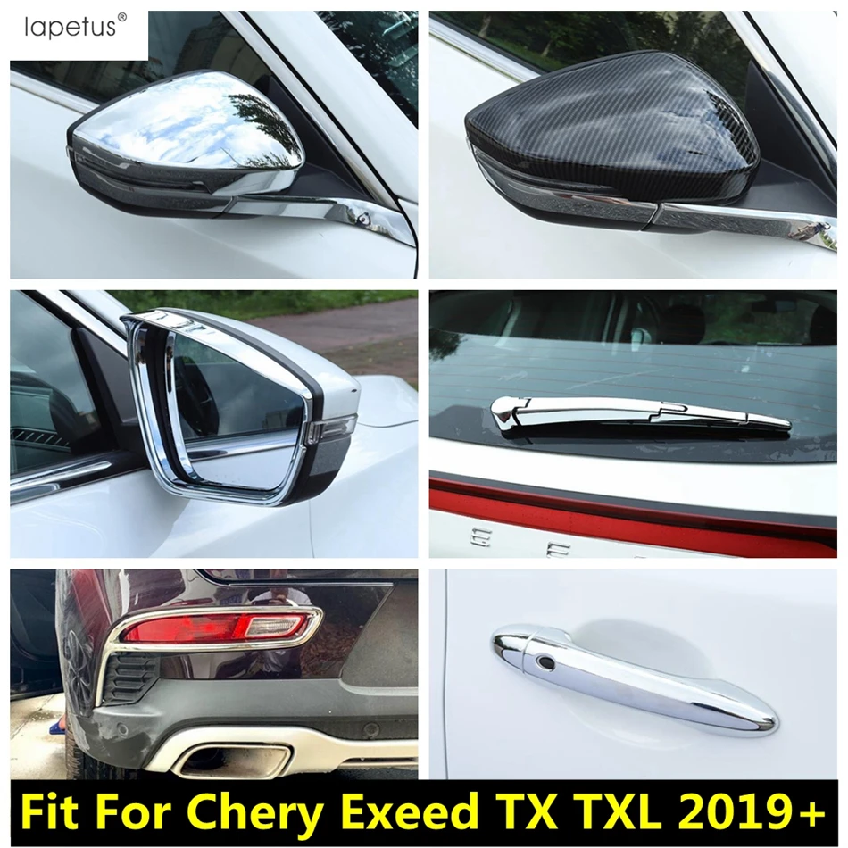 

Exterior Handle Rearview Mirror Rain Eyebrow Wiper Rear Fog Light Cover Trim Accessories For Chery Exeed TX TXL 2019 2020 2021